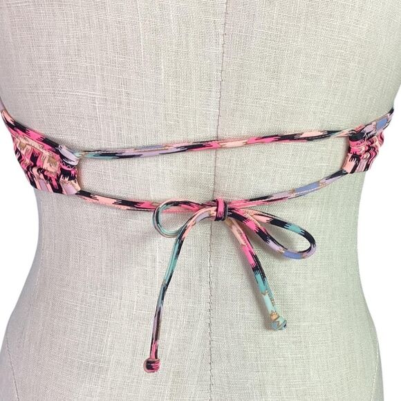 Victorias Secret Bikini Top Womens 34D Multicolor Ikat Foil The Fabulous Pushup - Picture 6 of 9